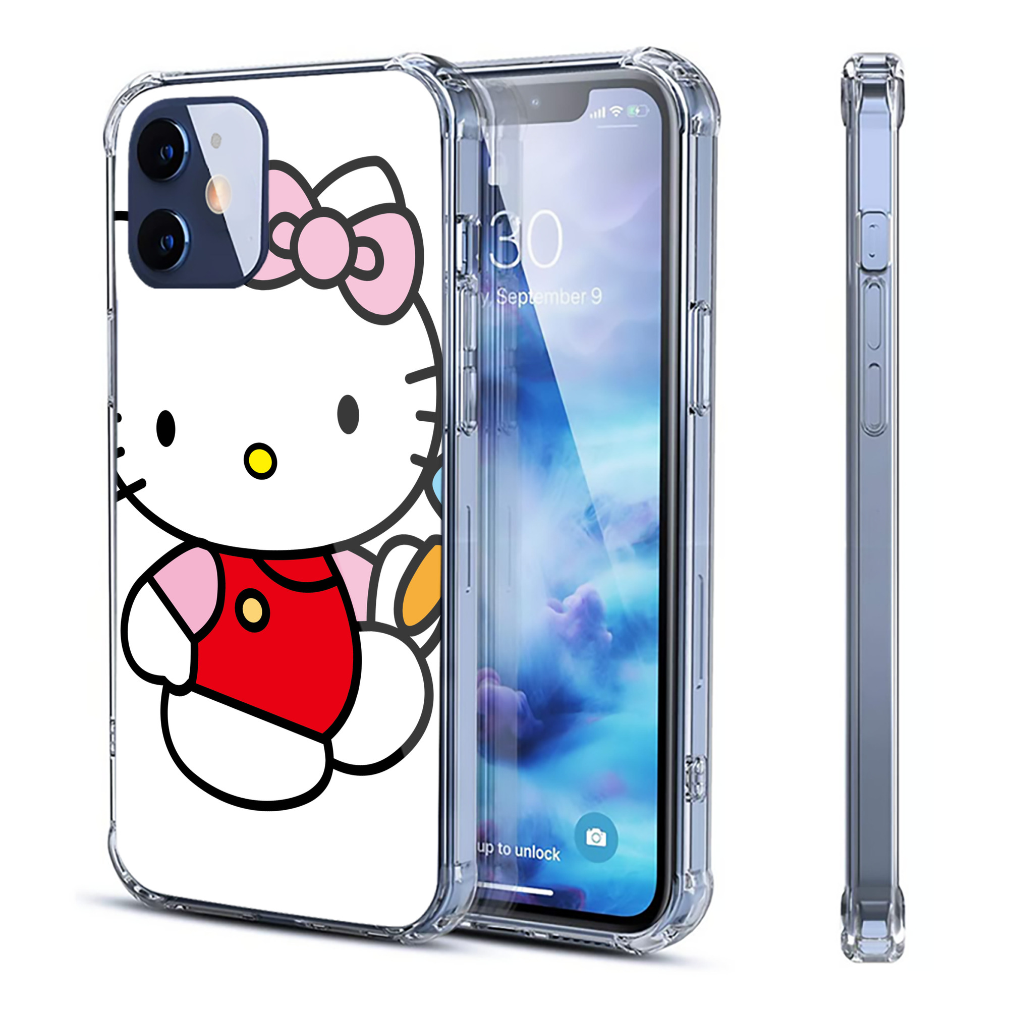 （画像用） Hello Kitty ハローキティ 【iPhone 12シリーズ対応】透明スマホケース（クリアソフトケース）